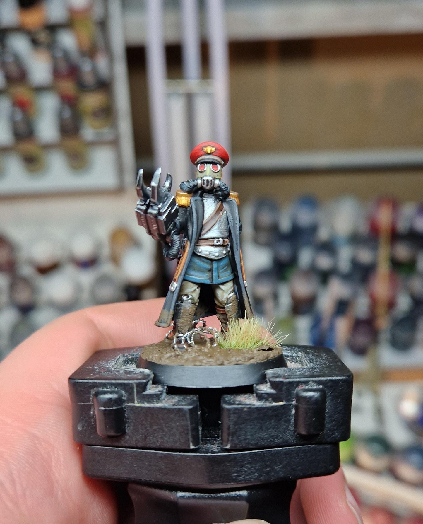 GrimGuard - Officer 2.0, Death Korps Proxy, Sci-Fi Wargames Miniatures by STATIONFORGE