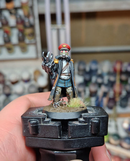 GrimGuard - Officer 2.0, Death Korps Proxy, Sci-Fi Wargames Miniatures by STATIONFORGE