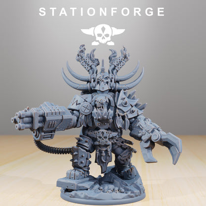 Orkaz Grand Nutta, Space-Faring Orkish Menace Sculpted by STATIONFORGE, Grimdark Compatible, Sci-Fi Wargame Scale