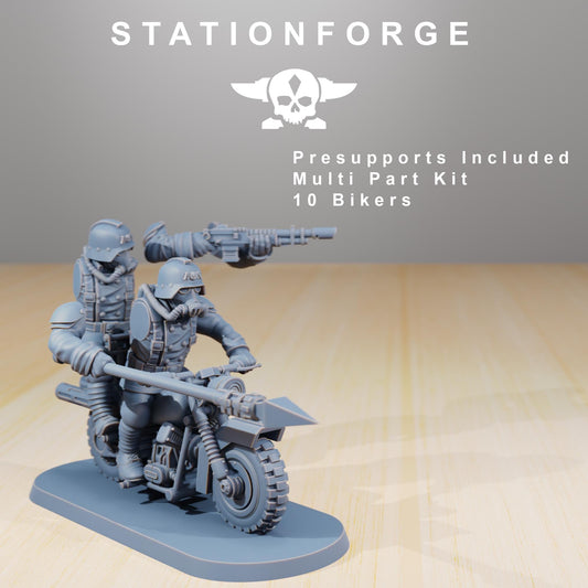 GrimGuard Cavalry, Modular Set Miniatures by STATIONFORGE,  Imperial guard cavalry regiment