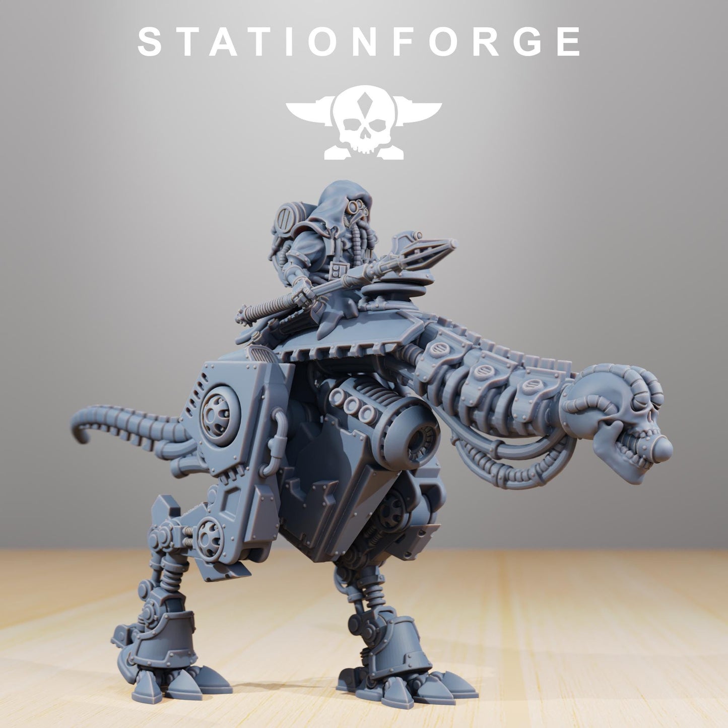 Scavenger Alpha Rider, Space Techno-bots, modular Sci-Fi warriors by STATIONFORGE, Sci-Fi Wargames Cyber-themed Grimdark miniatures