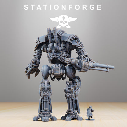 Scavenger Defender Mk1, Modular Sci-Fi Titanic Warbot by STATIONFORGE, Grimdark Wargames Proxy
