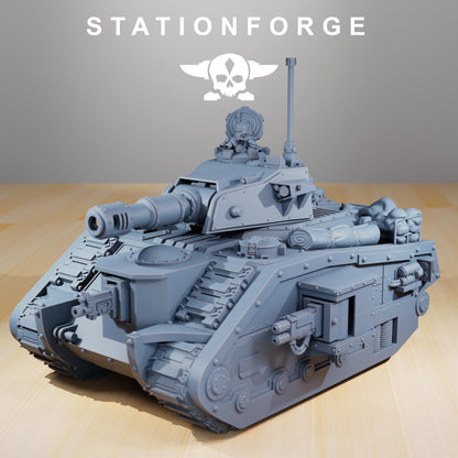 GrimGuard - Battle Tank - GrimGuard Main Battle Tank, Sci-Fi Space Guard Soldiers by STATIONFORGE