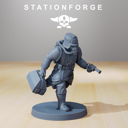 GrimGuard - Supporters, Death Korps Proxy, Sci-Fi Wargames Miniatures by STATIONFORGE