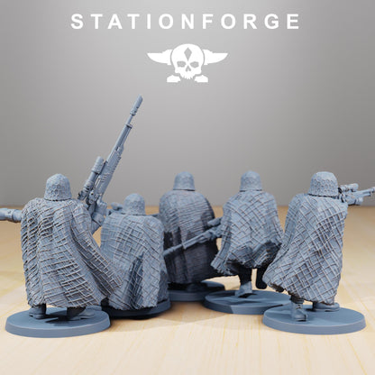 GrimGuard - Snipers, Death Korps Proxy, Sci-Fi Wargames Miniatures by STATIONFORGE