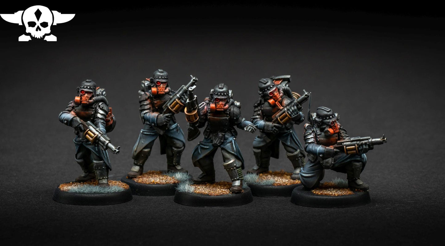 GrimGuard Tinkers 2.0, Death Korps Proxy, Sci-Fi Wargames Miniatures by STATIONFORGE