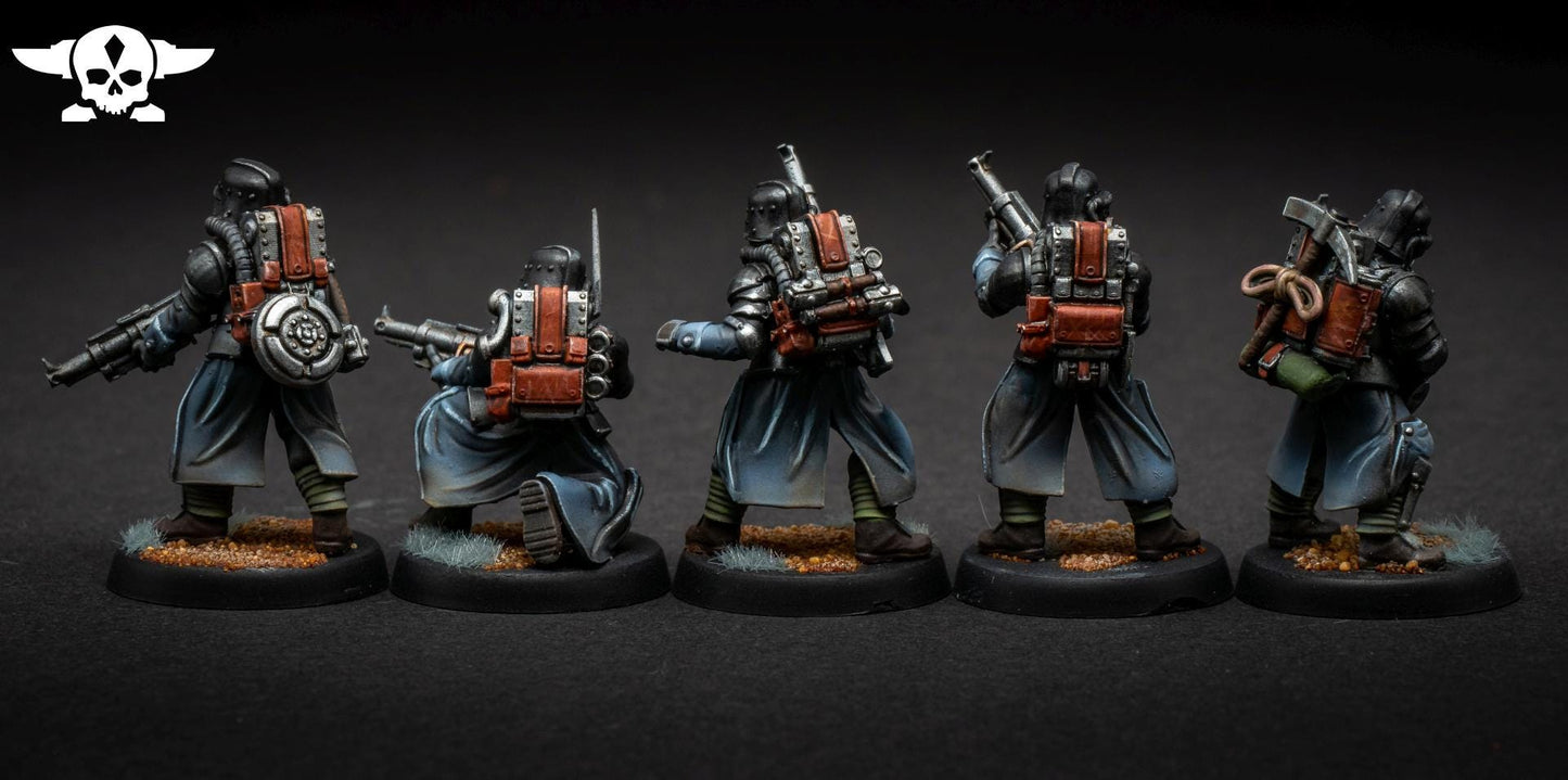GrimGuard Tinkers 2.0, Death Korps Proxy, Sci-Fi Wargames Miniatures by STATIONFORGE