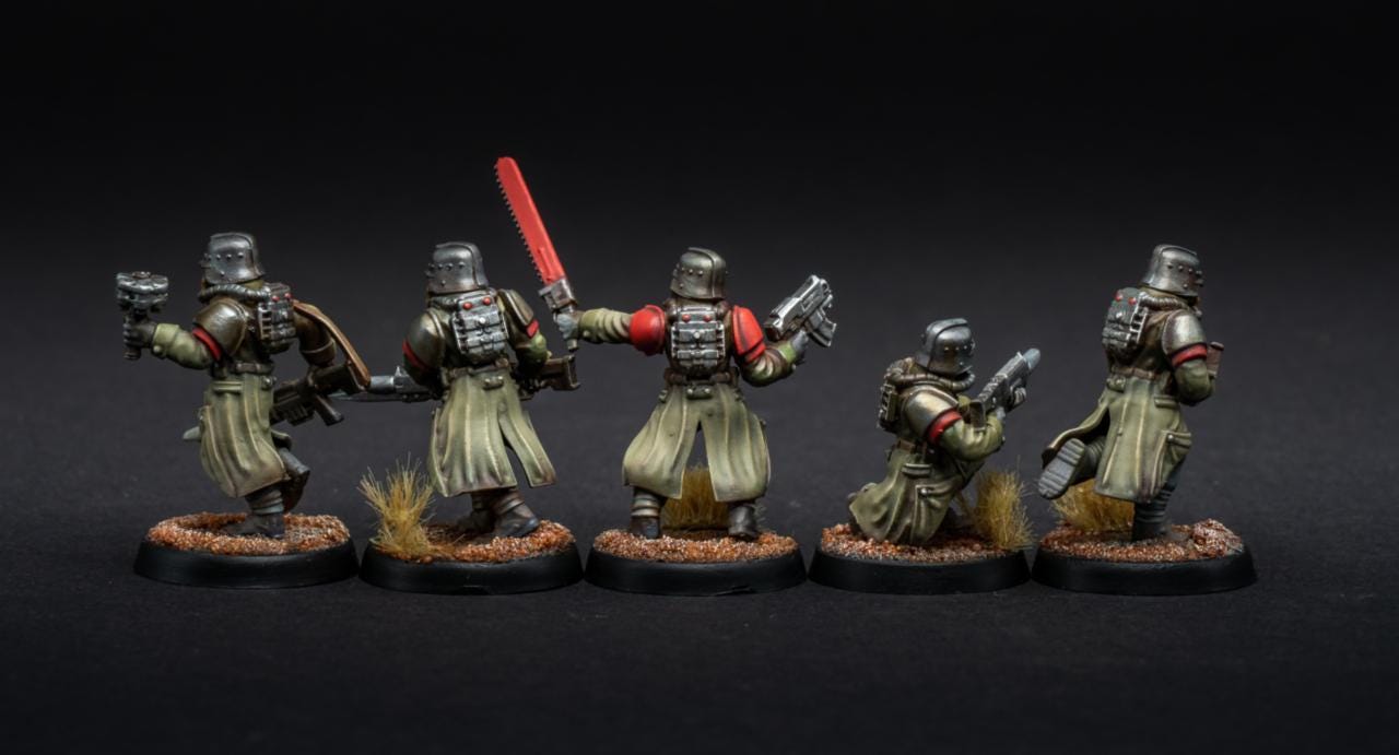 GrimGuard - Trench Runners, Death Korps Proxy, Sci-Fi Wargames Miniatures by STATIONFORGE