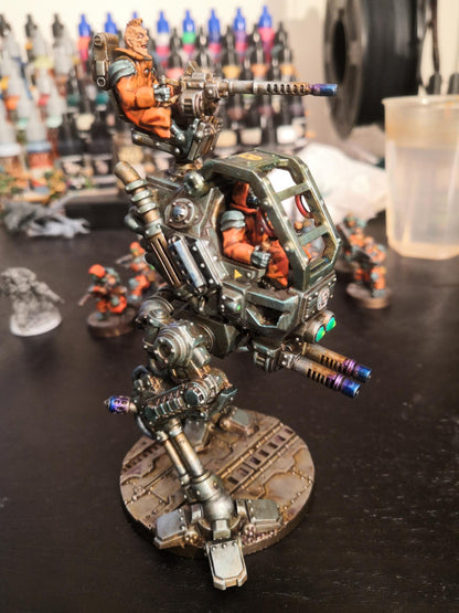 Scavenger Scout Walker, Space Techno-bots, modular Sci-Fi warriors by STATIONFORGE, Sci-Fi Wargames Cyber-themed Grimdark miniatures