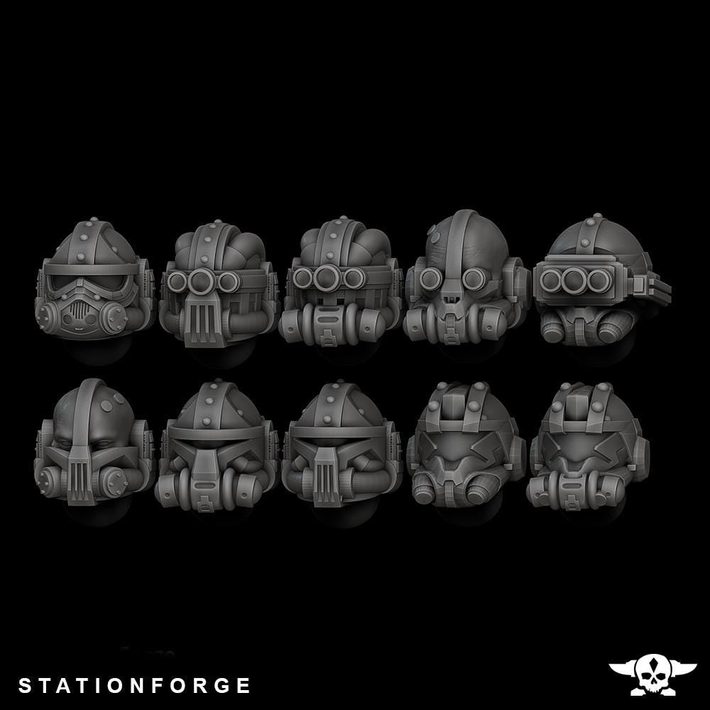 Scavenger Frontliners, Space Techno-bots, modular Sci-Fi warriors by STATIONFORGE, Sci-Fi Wargames Cyber-themed Grimdark miniatures