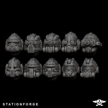 Scavenger Frontliners, Space Techno-bots, modular Sci-Fi warriors by STATIONFORGE, Sci-Fi Wargames Cyber-themed Grimdark miniatures