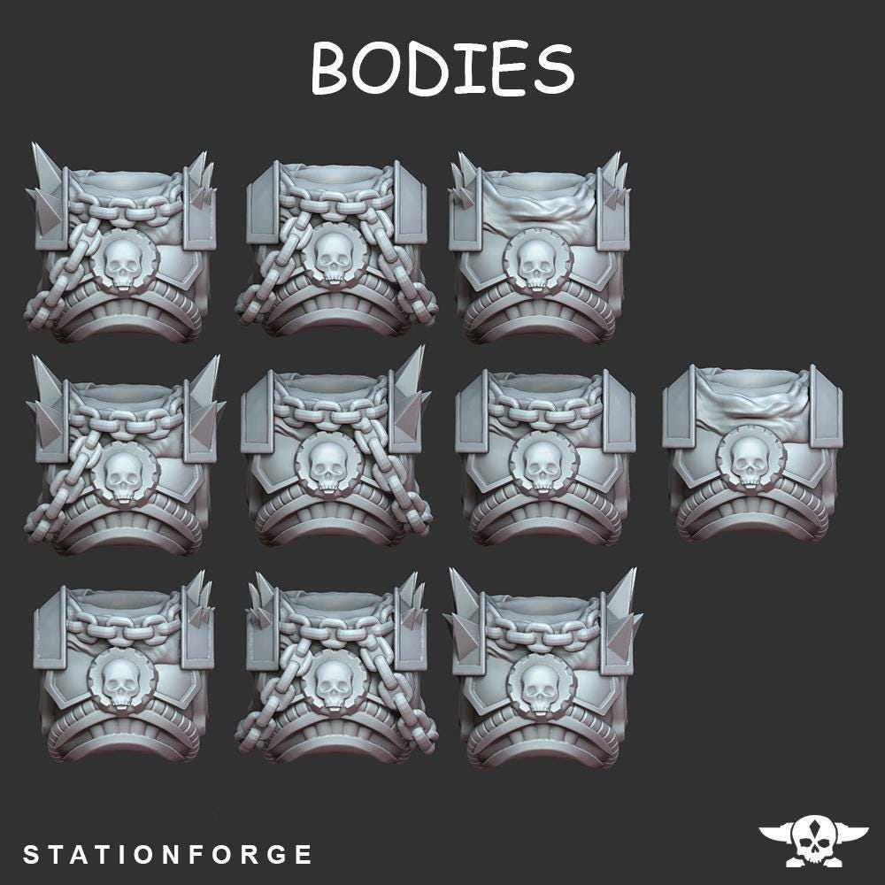 Scavenger Bikers, Space Techno-bots, modular Sci-Fi warriors by STATIONFORGE, Sci-Fi Wargames Cyber-themed Grimdark miniatures