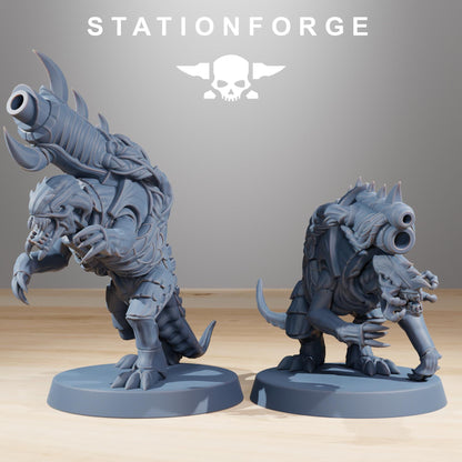 Xenarid Mortars - Xenarid Alien Bugs -  Sci-Fi Grimdark Bug aliens by STATIONFORGE