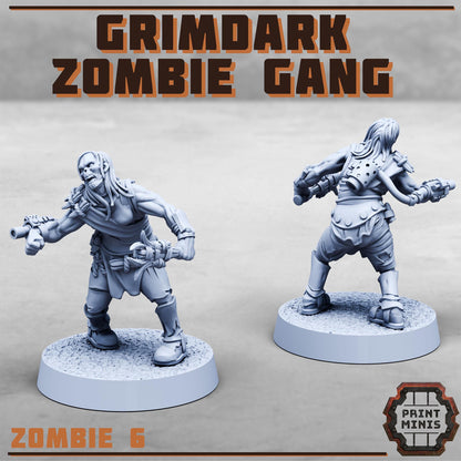 Grimdark Zombie Gang -  Sci-Fi Grimdark Mercenaries by Print Minis