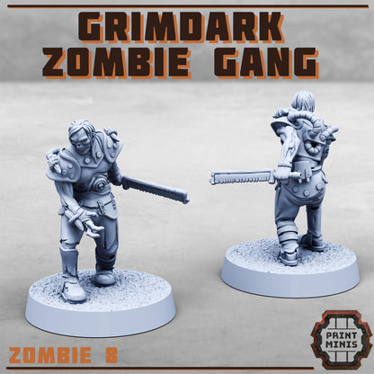 Grimdark Zombie Gang -  Sci-Fi Grimdark Mercenaries by Print Minis