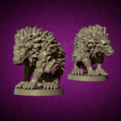 Skull Werewolf, Fantasy Skirmish Miniatures by MoM Miniatures, perfect for Fantasy Wargames and RPGs