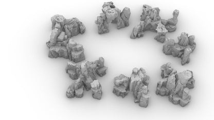 Universal Cliff Labyrinth Terrain Set - 3D Printed Tabletop Terrain, Perfect for Wargames, Board Games, Role Playing Games