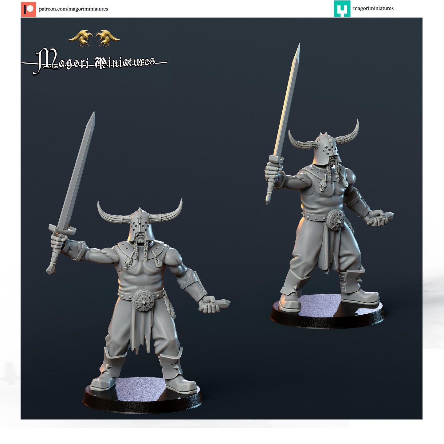 Norse Explorers, Fantasy Skirmish Miniatures by Magori Miniatures, perfect for Fantasy Wargames and RPGs