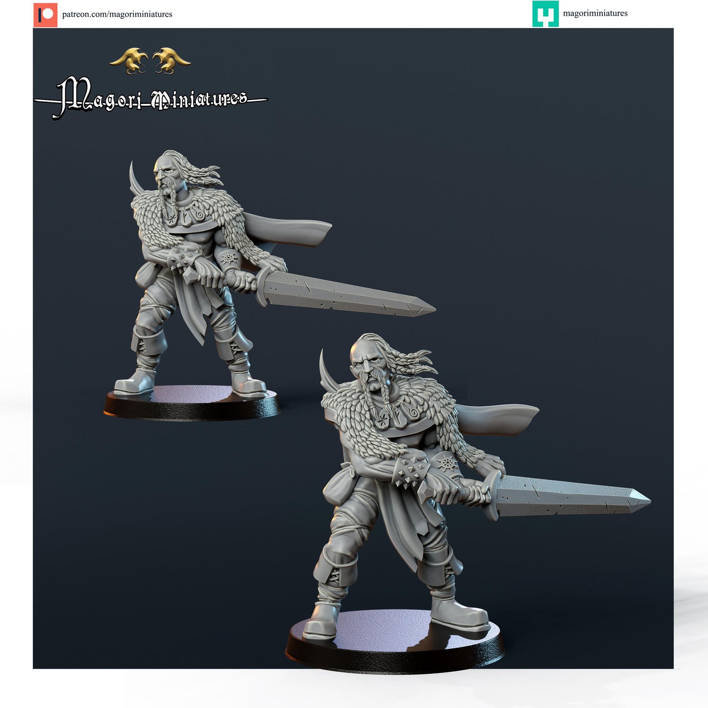 Norse Explorers, Fantasy Skirmish Miniatures by Magori Miniatures, perfect for Fantasy Wargames and RPGs