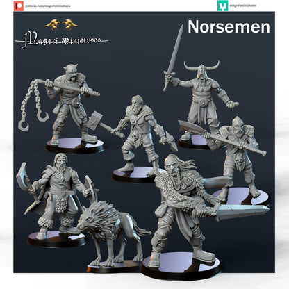 Norse Explorers, Fantasy Skirmish Miniatures by Magori Miniatures, perfect for Fantasy Wargames and RPGs