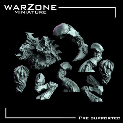 Space Bugs - Exospitter, Heretic Daemon Tank Sculpted by WarZone Miniature, Scaled for Sci-Fi Miniature Wargames