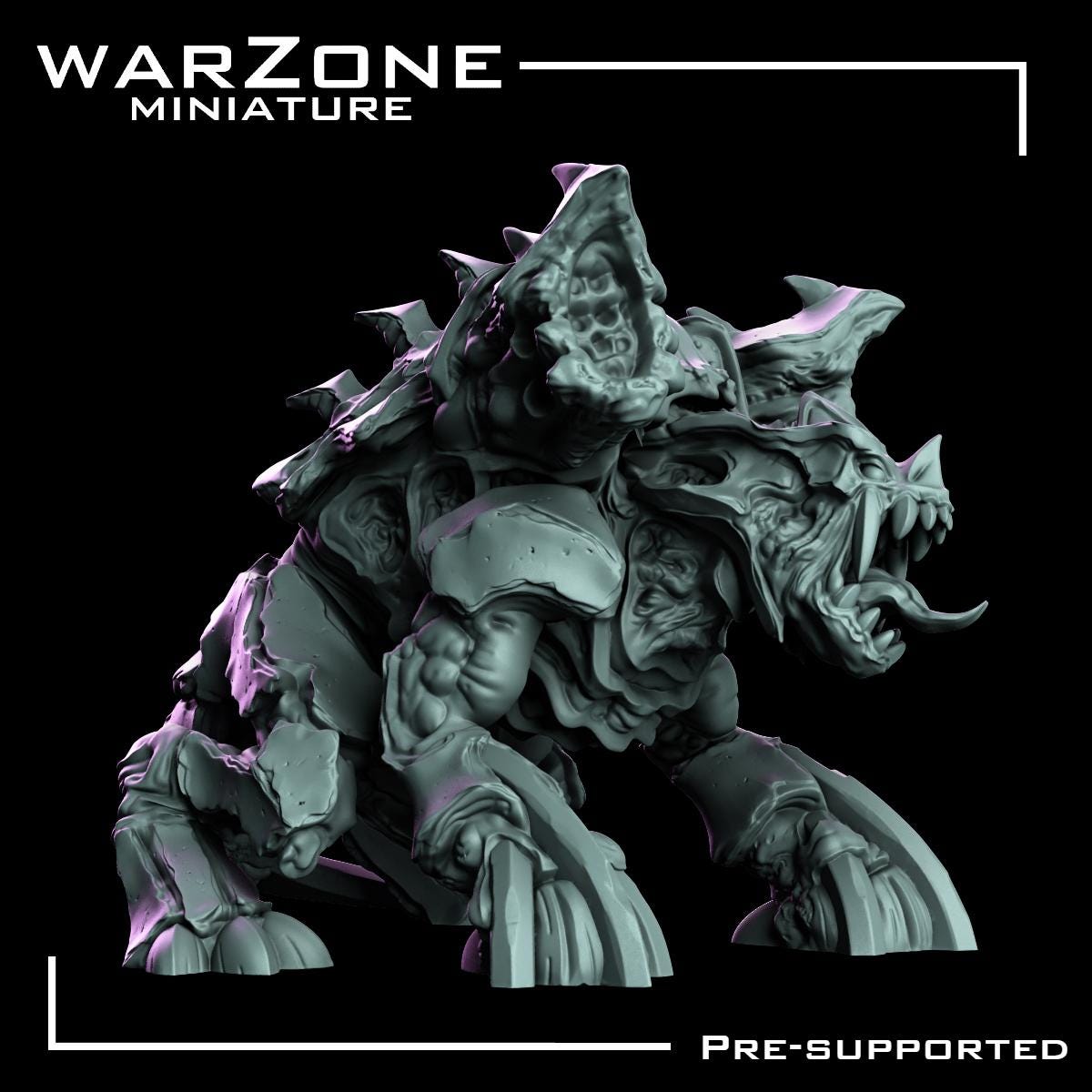 Space Bugs - Exospitter, Heretic Daemon Tank Sculpted by WarZone Miniature, Scaled for Sci-Fi Miniature Wargames