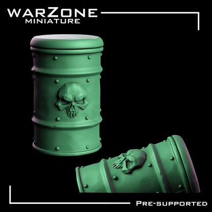 Sci-fi Barrels / Barrels Vol. 01, Grimdark Conversion Parts and Basing Materials Sculpted by WarZone Miniature