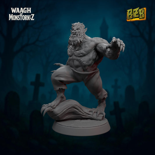 Wolfork, Halloween Monster Orks, Movie-inspired Orkish Menace Sculpted by Big Zkreen Boyz, Grimdark Compatible, Scaled for Sci-Fi Wargames