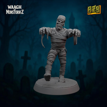 Da Mummork, Halloween Monster Orks, Movie-inspired Orkish Menace Sculpted by Big Zkreen Boyz, Grimdark Compatible for Sci-Fi Wargames