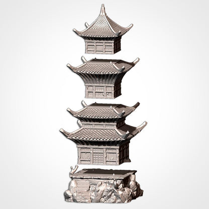 ORIENTAL BUILDINGS Modular Wargaming Ancient World Terrain by Txarli Factory for Tabletop Wargames