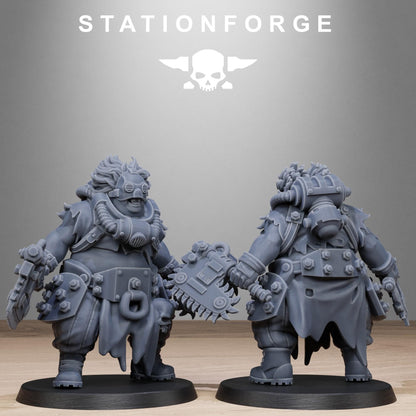 Techno Savage Barbarians, Chaos Worshipper Sci-Fi Wargames Miniatures by STATIONFORGE, Corrupted Imperial Guard