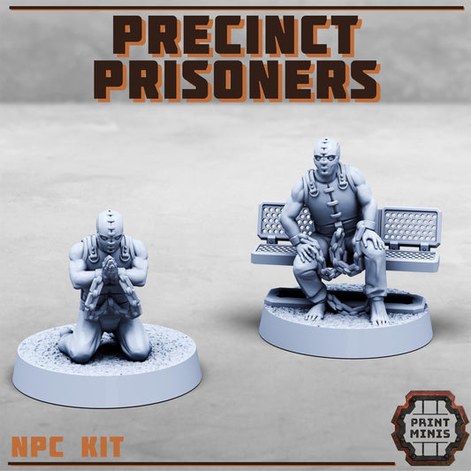 Precinct Prisoners - NPC kit -  Sci-Fi Grimdark Civilians by Print Minis