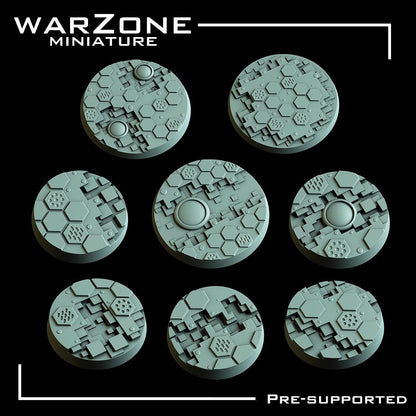 Bases sets - Tomb World Space robot, Grimdark Conversion Parts and Basing Materials Sculpted by WarZone Miniature