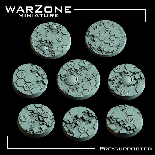 Bases sets - Tomb World Space robot, Grimdark Conversion Parts and Basing Materials Sculpted by WarZone Miniature