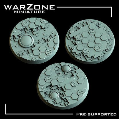 Bases sets - Tomb World Space robot, Grimdark Conversion Parts and Basing Materials Sculpted by WarZone Miniature