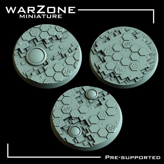 Bases sets - Tomb World Space robot, Grimdark Conversion Parts and Basing Materials Sculpted by WarZone Miniature