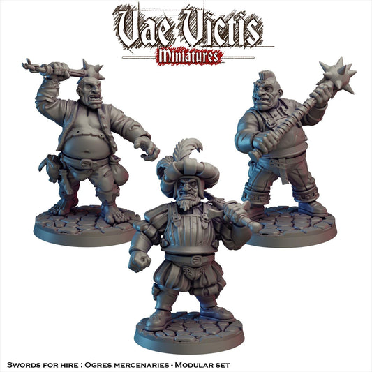 Ogre mercenaries, Cursed City Mercenaries by Vae Victis, perfect for Fantasy Wargames and Tabletop RPGs