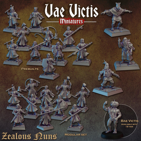 Zealous nuns vol 01, Bits and Weapon Conversions Fantasy by Vae Victis, perfect for Fantasy Wargames and RPGs
