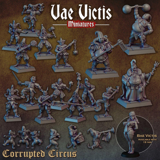 Corrupted Circus Miniatures, Bits and Weapon Conversions Fantasy by Vae Victis, perfect for Fantasy tabletop Wargames