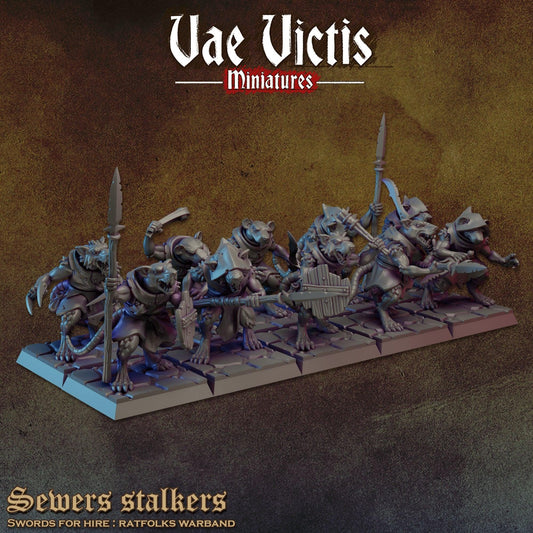 Modular Skaven Ratkin Warband, Ratkin Fantasy Miniatures by Vae Victis, perfect for Fantasy Wargames and Tabletop RPGs