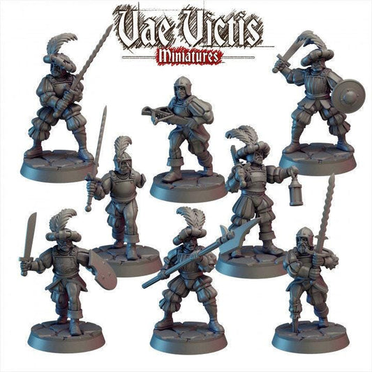 Modular Landsknecht Miniatures, Bits and Weapon Conversions Fantasy by Vae Victis, perfect for Fantasy Wargames and Tabletop RPGs.