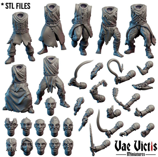 Modular Cultist Miniatures, Bits and Weapon Conversions Fantasy by Vae Victis, perfect for Fantasy Wargames and Tabletop RPGs
