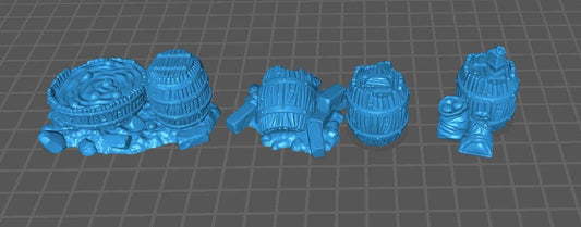 Plague in Town Scenery and Terrain set, Tabletop Plague victim Scenery for RPGs & Wargaming, for Fantasy Wargames and Tabletop RPGs