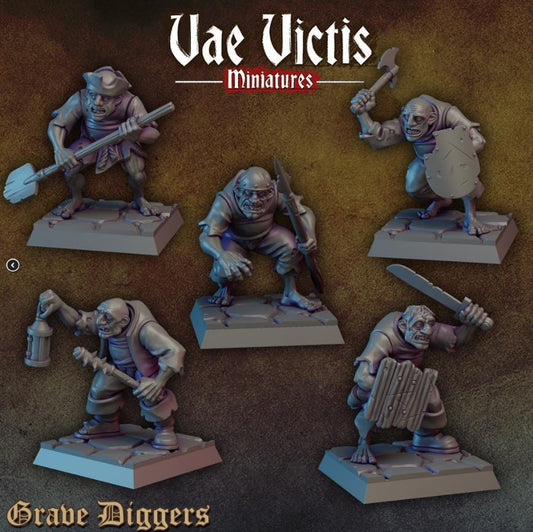 Gravediggers and Ghouls Warband, Gladiators, Headless Noblewoman,Fantasy Miniatures by Vae Victis, perfect for Fantasy Wargames and RPGs