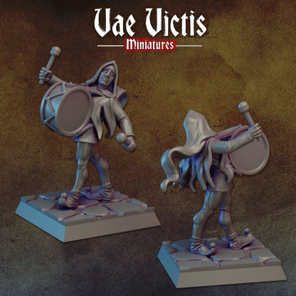 Ratkin Warband, Field Surgeon. Drummer, Noble Fighter, Fantasy Miniatures by Vae Victis, perfect for Fantasy Wargames and Tabletop RPGs