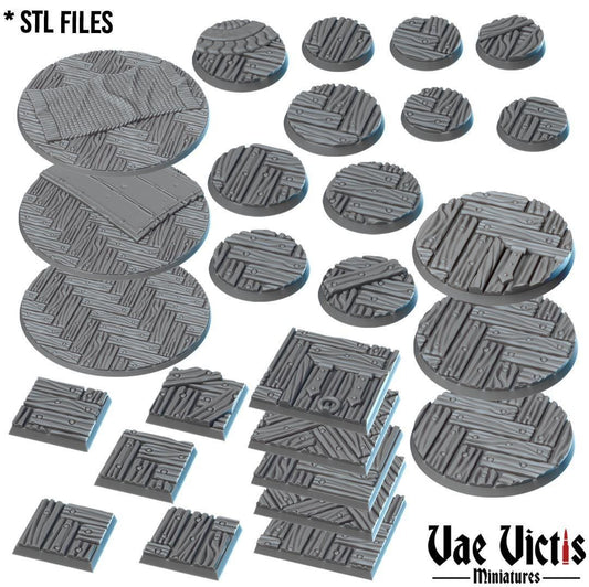 Building Interior Round and Square Bases for use in Tabletop Wargames by Vae Victis