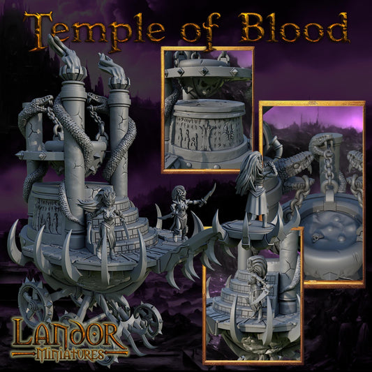 Temple of Blood, Modular Dark Elven miniatures by Landor Miniatures! Dark Elves for Fantasy Wargames