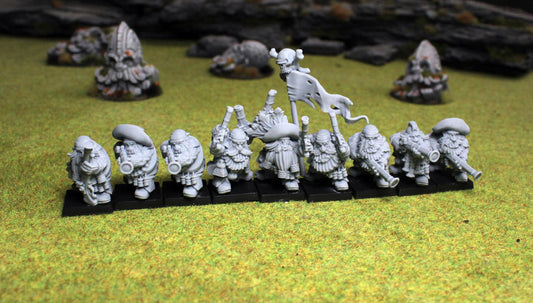 Dwarven Pirate Harquebusiers, Fantasy Skirmish Miniatures by MoM Miniatures, perfect for Fantasy Wargames and RPGs