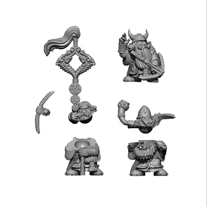 Dwarf Crossbowmen, Fantasy Skirmish Miniatures by MoM Miniatures, perfect for Fantasy Wargames and RPGs