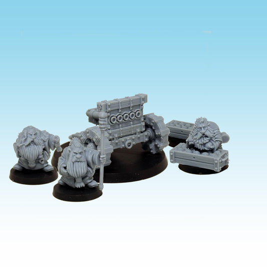 Dwarf Organ Cannon, Fantasy Skirmish Miniatures by MoM Miniatures, perfect for Fantasy Wargames and RPGs